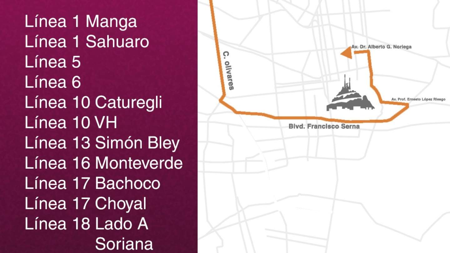 Gobierno de Sonora anuncia ajustes en líneas de transporte urbano por manifestación de ExpoGan